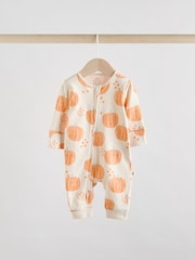 Cream Baby Two Way Zip Footless Sleepsuits 3 Pack (0mths-3yrs) - Image 6 of 12