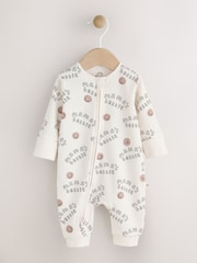 Cream Baby Family Two Way Zip Footless Sleepsuit (0-18mths) - Image 1 of 7