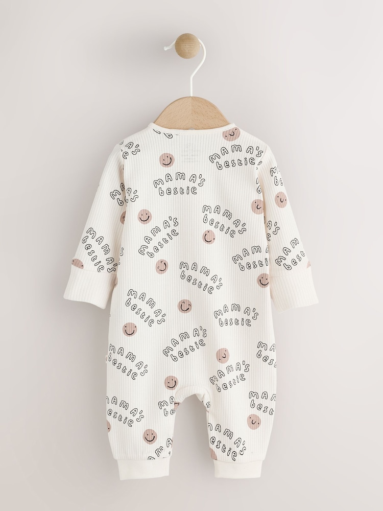 Cream Baby Family Two Way Zip Footless Sleepsuit (0-18mths) - Image 2 of 7