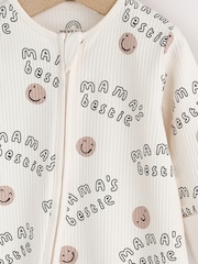 Cream Baby Family Two Way Zip Footless Sleepsuit (0-18mths) - Image 3 of 7