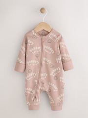 Brown Baby Family Two Way Zip Footless Sleepsuit (0-18mths) - Image 1 of 6