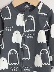 Black Baby Halloween Ghost Two Way Zip Sleepsuit (0mths-2yrs) - Image 3 of 8