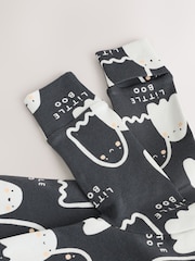 Black Baby Halloween Ghost Two Way Zip Sleepsuit (0mths-2yrs) - Image 7 of 8