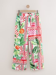 Leuchtend mehrfarbig - Kew Collection Wide Leg 100% Cotton Trousers - Bild 1 von 3