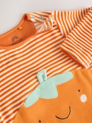 Orange Halloween Velour Pumpkin Dress Up Baby Sleepsuit (0mths-2yrs) - Image 10 of 12
