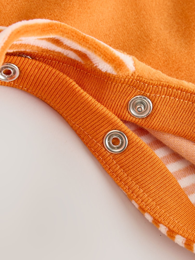 Orange Halloween Velour Pumpkin Dress Up Baby Sleepsuit (0mths-2yrs) - Image 12 of 12 Orange Halloween Velour Pumpkin Dress Up Baby Sleepsuit (0mths-2yrs) - Image 12 of 12