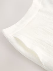 White Wide Leg Embossed Trousers - Image 7 of 8