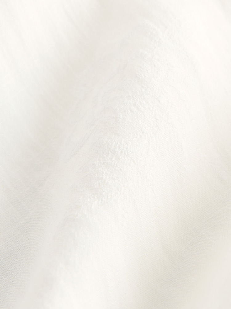 White Wide Leg Embossed Trousers - Image 8 of 8