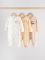 Neutral Baby Footless Character Sleepsuits 3 Pack (0mths-3yrs) - Image 1 of 13