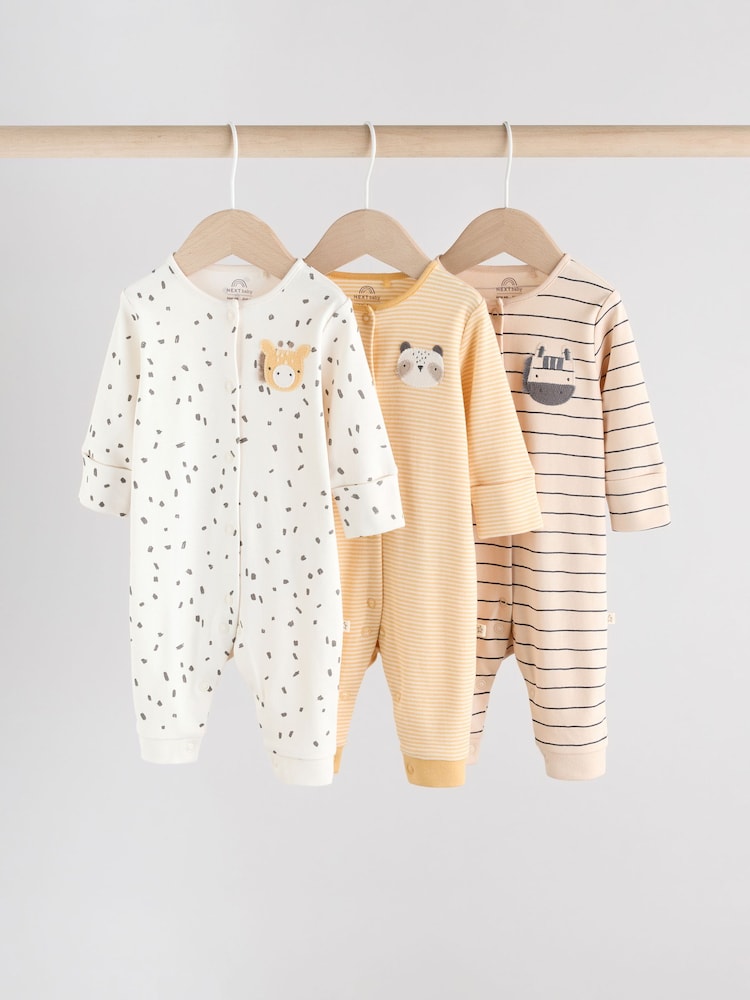 Neutral Baby Footless Character Sleepsuits 3 Pack (0mths-3yrs) - Image 1 of 13 Neutral Baby Footless Character Sleepsuits 3 Pack (0mths-3yrs) - Image 1 of 13