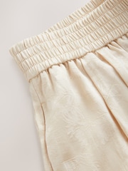 Ecru/Cream Satin Jacquard Harem Trousers - Image 7 of 8