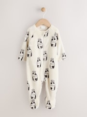 White Baby Milk Fleece Sleepsuit - Image 1 of 6