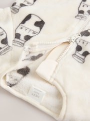 White Baby Milk Fleece Sleepsuit - Image 4 of 6