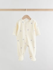 Neutrale Farbe - Baby-Schlafanzüge aus Microfleece mit Zwei-Wege-Reißverschluss im 2er-Pack - Bild 1 von 3