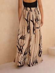 Ecru Print Palazzo Trousers - Image 3 of 8