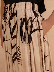 Ecru Print Palazzo Trousers - Image 4 of 8