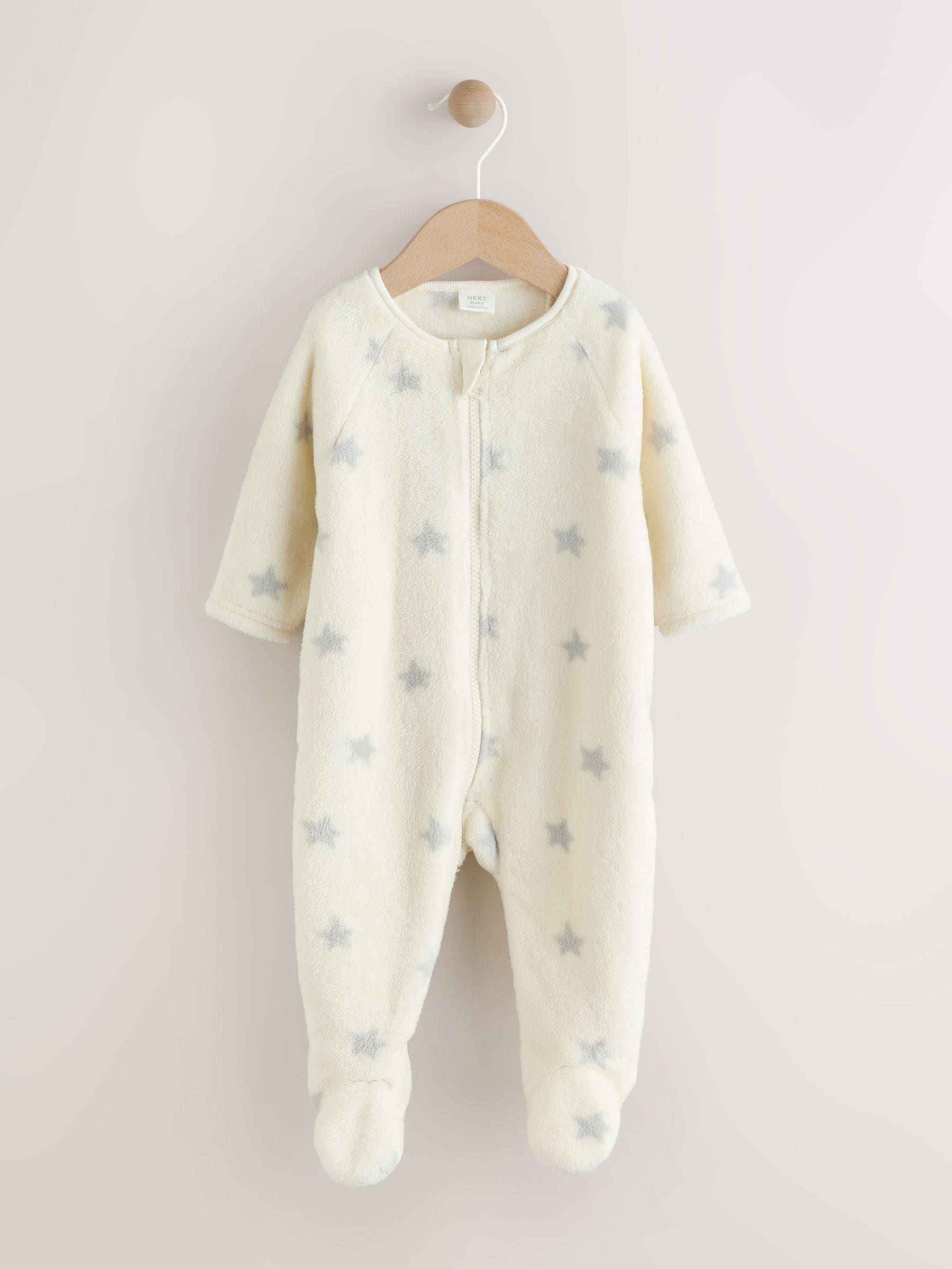Grey Baby Milk Fleece Sleepsuit
