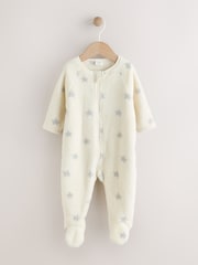 Grey Baby Milk Fleece Sleepsuit - Image 1 of 6