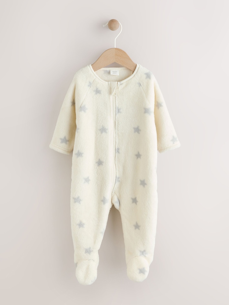Grey Baby Milk Fleece Sleepsuit - Image 1 of 6