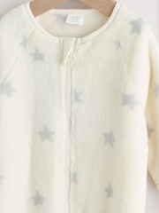 Grey Baby Milk Fleece Sleepsuit - Image 3 of 6