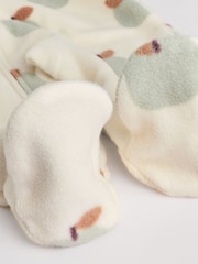 Sage Green Baby Micro Fleece Two Way Zip Sleepsuits 2 Pack - Image 11 of 12