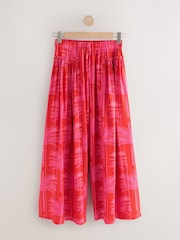 Red/Pink Print Palazzo Trousers - Image 5 of 7
