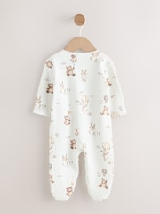 Cream Baby Two Way Zip Fleece Lined Sleepsuit - Image 2 of 7