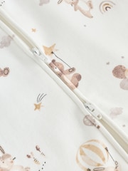 Cream Baby Two Way Zip Fleece Lined Sleepsuit - Image 5 of 7