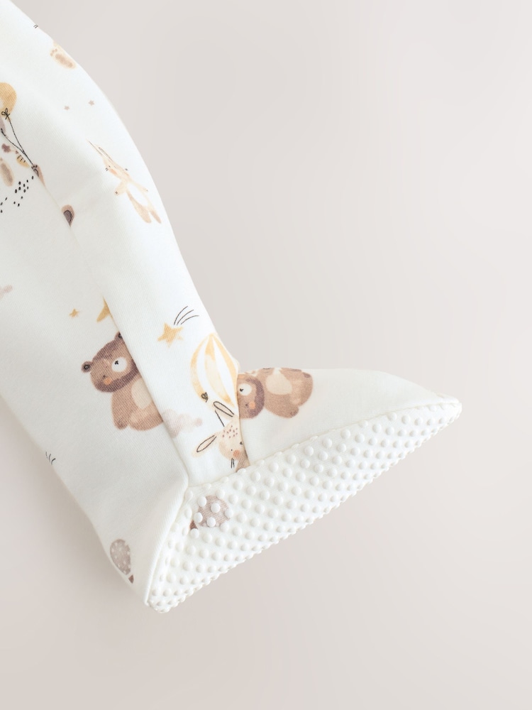 Cream Baby Two Way Zip Fleece Lined Sleepsuit - Image 7 of 7