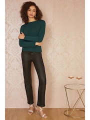 Yumi Green Sparkle Knit Jumper - Image 2 of 5