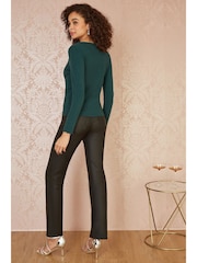 Yumi Green Sparkle Knit Jumper - Image 3 of 5