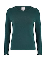 Yumi Green Sparkle Knit Jumper - Image 5 of 5