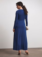 Joanna Hope Blue Magisculpt Jersey Dress With Ring Detail - Image 2 of 4