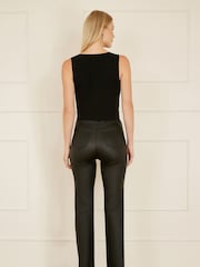 Yumi Black Sequin Waistcoat With Knitted Back - Image 4 of 5