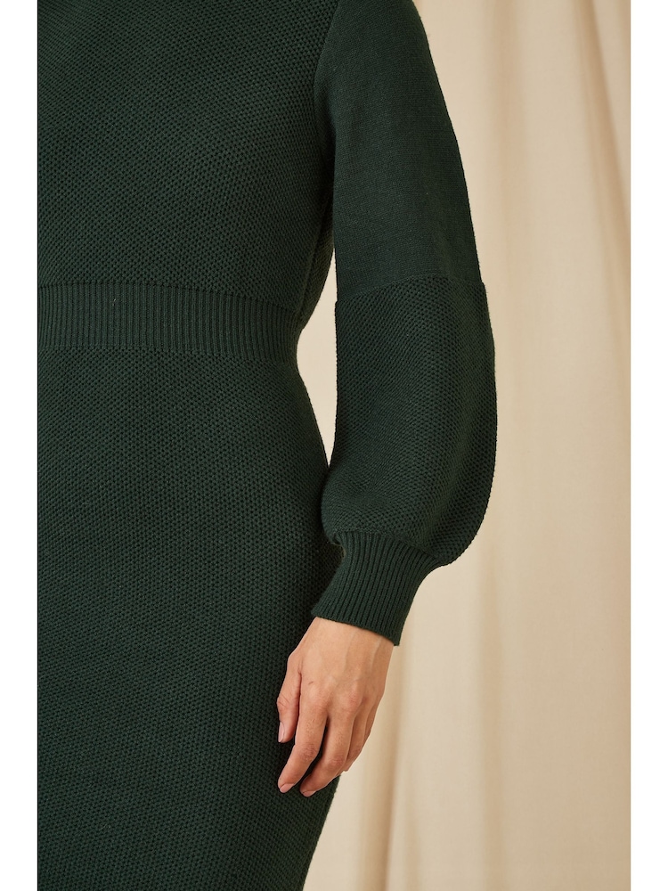 Buy Yumi Green Cable Knit Tunic Dress from Next Luxembourg