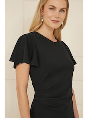 Yumi Ruched Waist Stretch Midi Dress - Bild 4 von 5