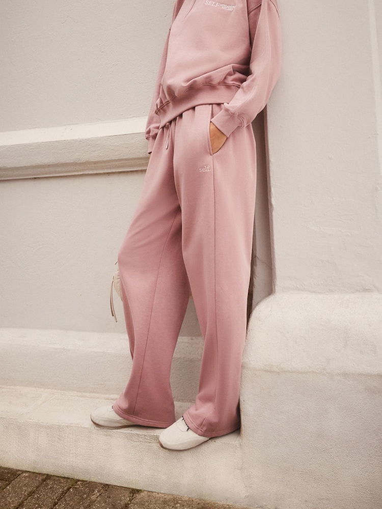 self. Pink Wide Leg Joggers - Image 2 of 8