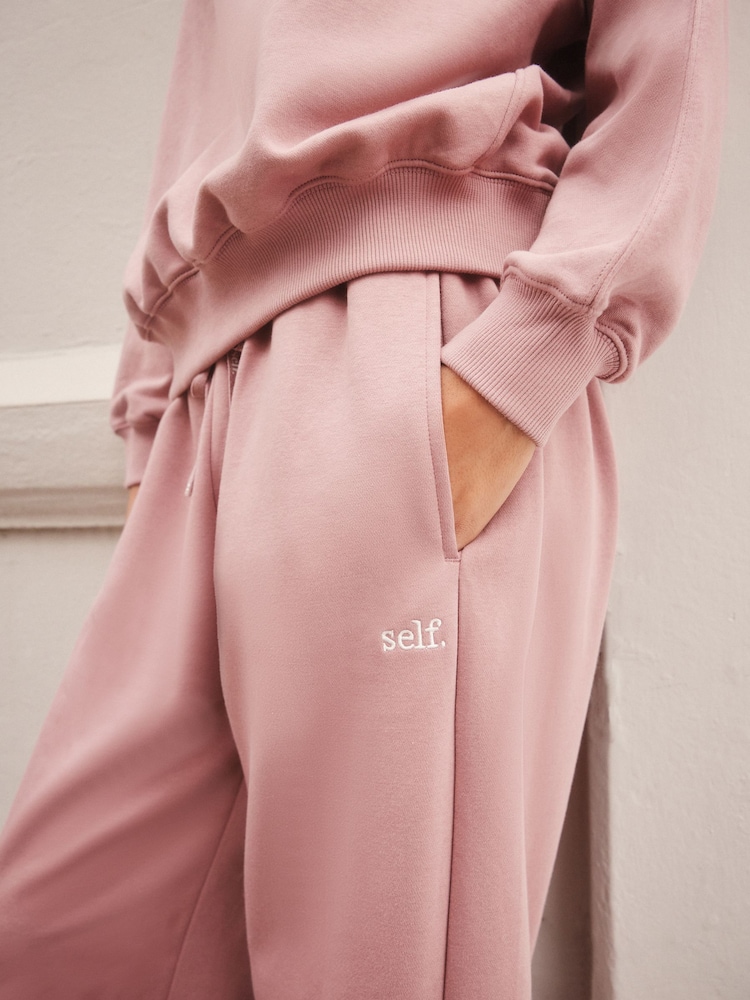 self. Pink Wide Leg Joggers - Image 5 of 8