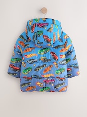 Blue Hotwheels Padded Shower Resistant Coat (3mths-7yrs) - Image 3 of 6