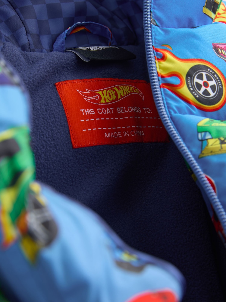 Blue Hotwheels Padded Shower Resistant Coat (3mths-7yrs) - Image 6 of 6