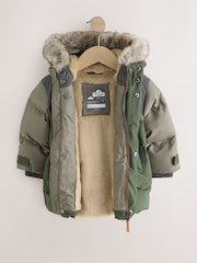 Green Waterproof Warm Padded Coat (12mths-10yrs) - Image 2 of 6