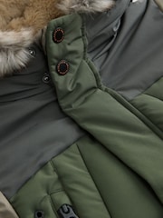 Green Waterproof Warm Padded Coat (12mths-10yrs) - Image 4 of 6