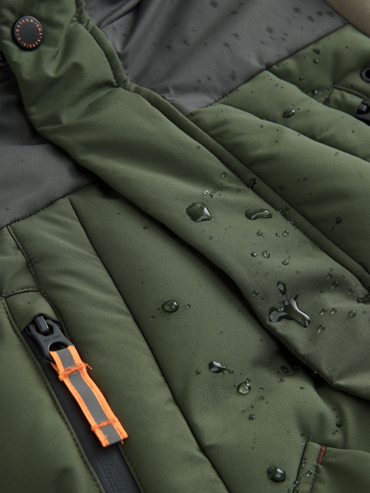 Green Waterproof Warm Padded Coat (12mths-10yrs) - Image 6 of 6