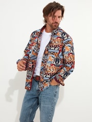 Joe Browns Yellow Winter Ski Patchwork Printed Long Sleeve 100% Cotton Shirt - Image 2 of 7