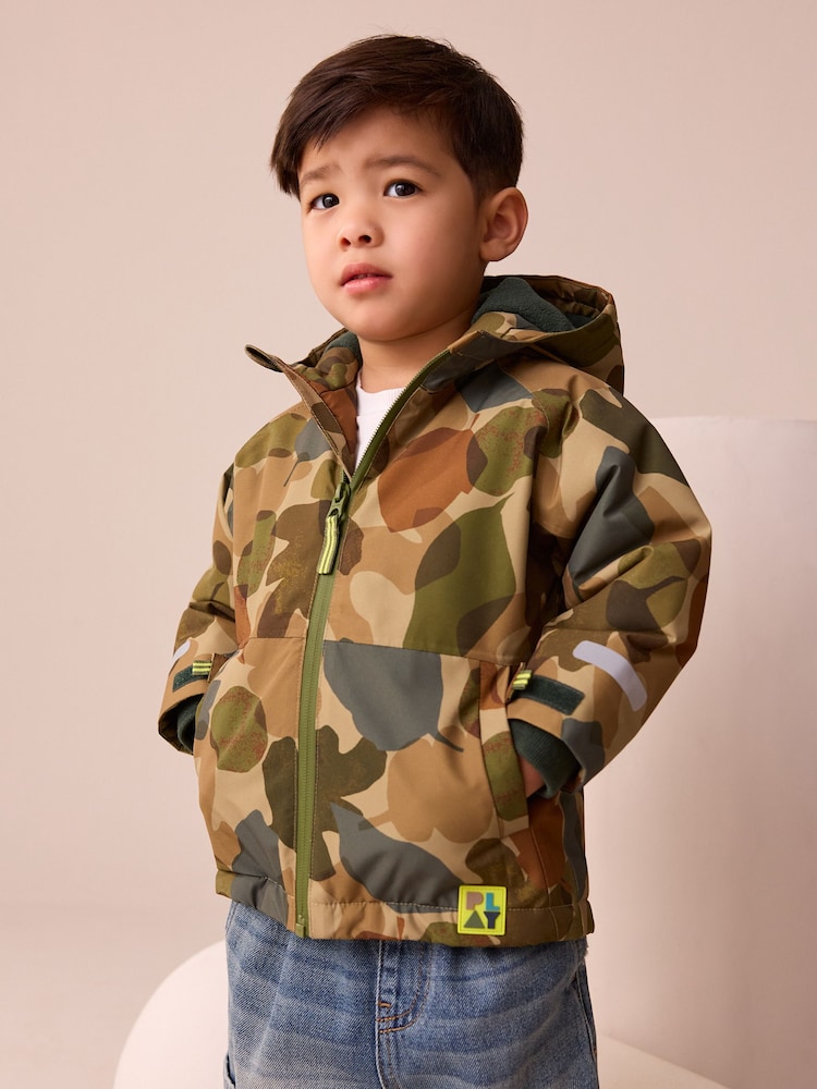 Khaki/Camouflage - Wasserdichter, warmer, gefütterter Mantel (3 M. –7 J.) - Bild 1 von 13