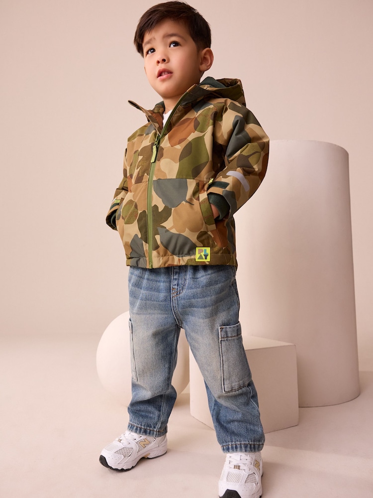 Khaki/Camouflage - Wasserdichter, warmer, gefütterter Mantel (3 M. –7 J.) - Bild 2 von 13
