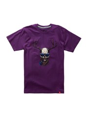 Joe Browns Purple Biker Skull Print Short Sleeve Crew Neck Graphic 100% Cotton T-Shirt - Image 5 of 5