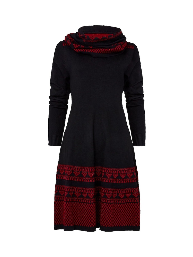 Joe Browns Slim Fit Sparkle Knitted Jumper Dress with Snood - Bild 3 von 3 Joe Browns Slim Fit Sparkle Knitted Jumper Dress with Snood - Bild 3 von 3