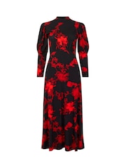 Joe Browns – High-Neck-Jerseykleid mit langen Ärmeln und floralem Print aus 100 % Baumwolle - Bild 7 von 7