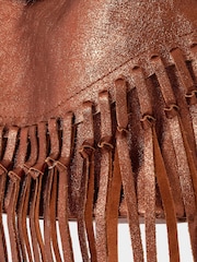 Joe Browns Brown Boho Tassel Trim Premium Suede Shoulder Bag - Image 5 of 5